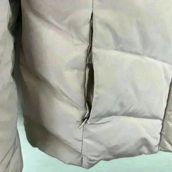 Anne Klein Women’s Quilted Down Jacket Size Small Blush Pockets Knit Cuffs - Picture 4 of 12